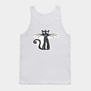 Scared-y cat (cut-out) Tank Top